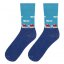 Modré vzorované ponožky merino Koselig - Velikost: 43-47