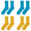 Ukrajina set velký, 4 páry. - Velikost: 35-38, Složení: merino vlna 60%, polyamid 35%, elastan 5%
