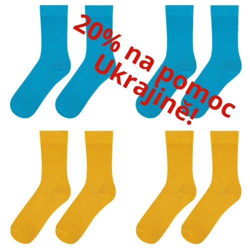 Ukrajina set velký, 4 páry. - Velikost: 35-38, Složení: merino vlna 60%, polyamid 35%, elastan 5%