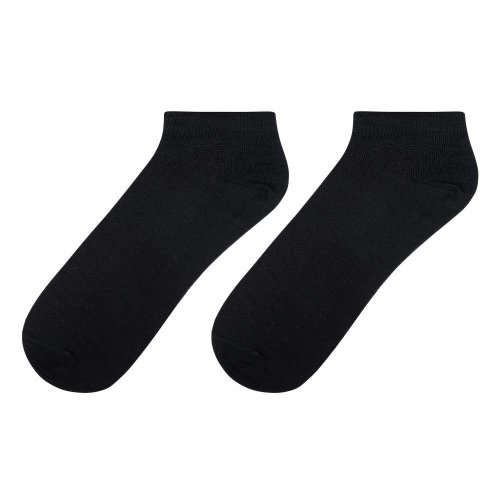 Merino ponožky černé kotníčkové letní - Velikost: 35-38